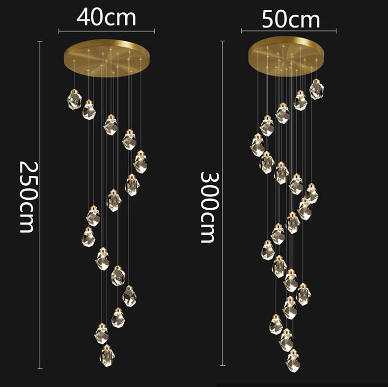 Modern home decoration crystal chandelier, stair Pendant lamp, living room Pendant lights, interior lighting