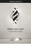 Curved Spiral Design LED Wall Lamp for Bedroom Bedside Corridor Living Room Staircase Corridor Lighting Fixture Home Decor Light