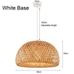 Japanese Chandelier Natural Bamboo Rattan Pendant Lights Handmade Weaving Hanging Lamps Wicker Shades E27 Lighting Suspension