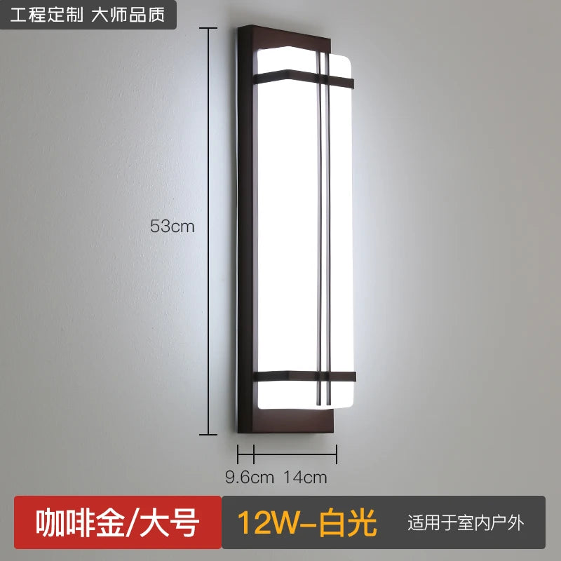 Outdoor wall lamp waterproof wall lamp Internet celebrity creative balcony aisle stairs bedroom living room new Chinese