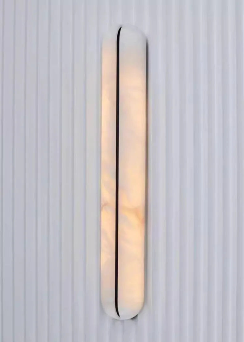 Italian Wall Lamp Natural Marble Bedside LED Light for Bedroom Villa Entryway Hallway Living Room Indoor Decorative Lighting