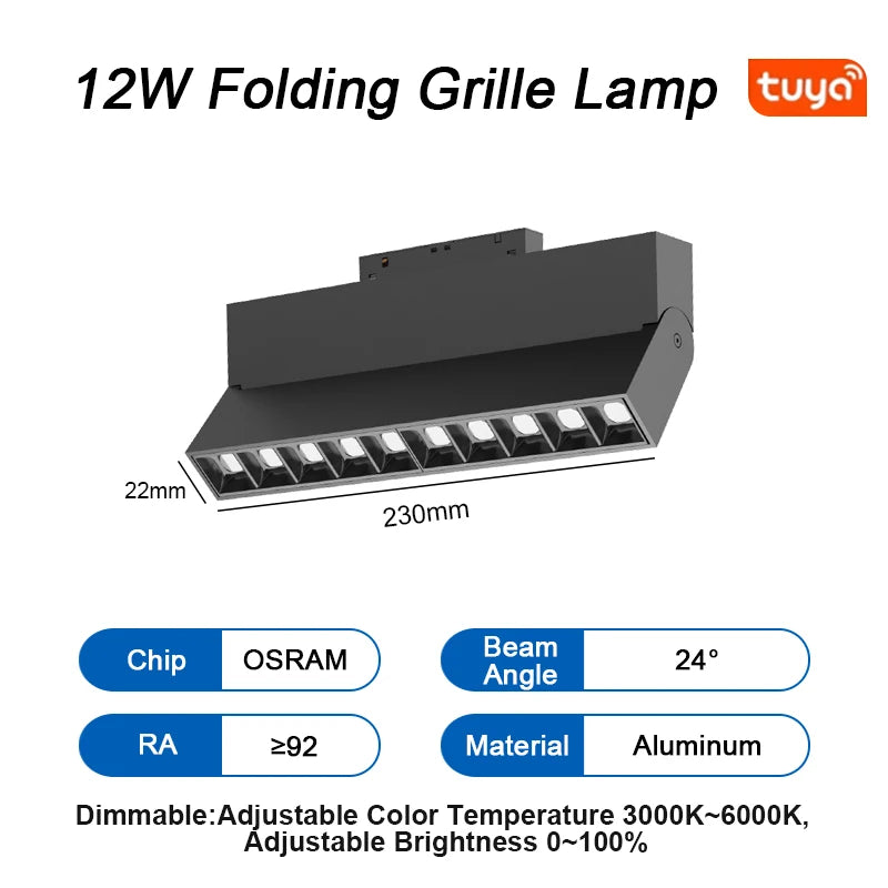 Tuya Bluetooth Dimmable Zigbee Magnetic Smart Rail Track Light Led Lamp Ceiling Light Spotlight Fixture Downlight Magnet Home