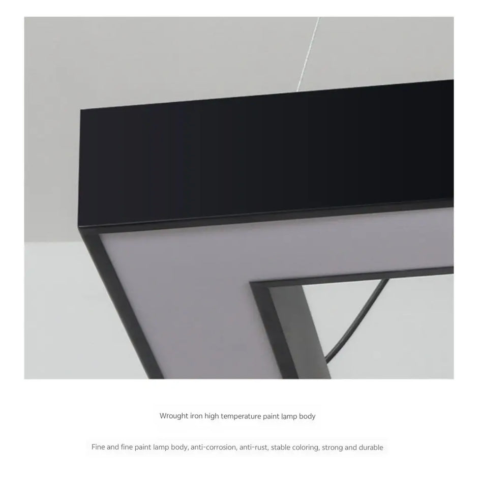 Modern minimalist geometric pendant lights, for dining room, gym, office, LED hollow office pendant lights