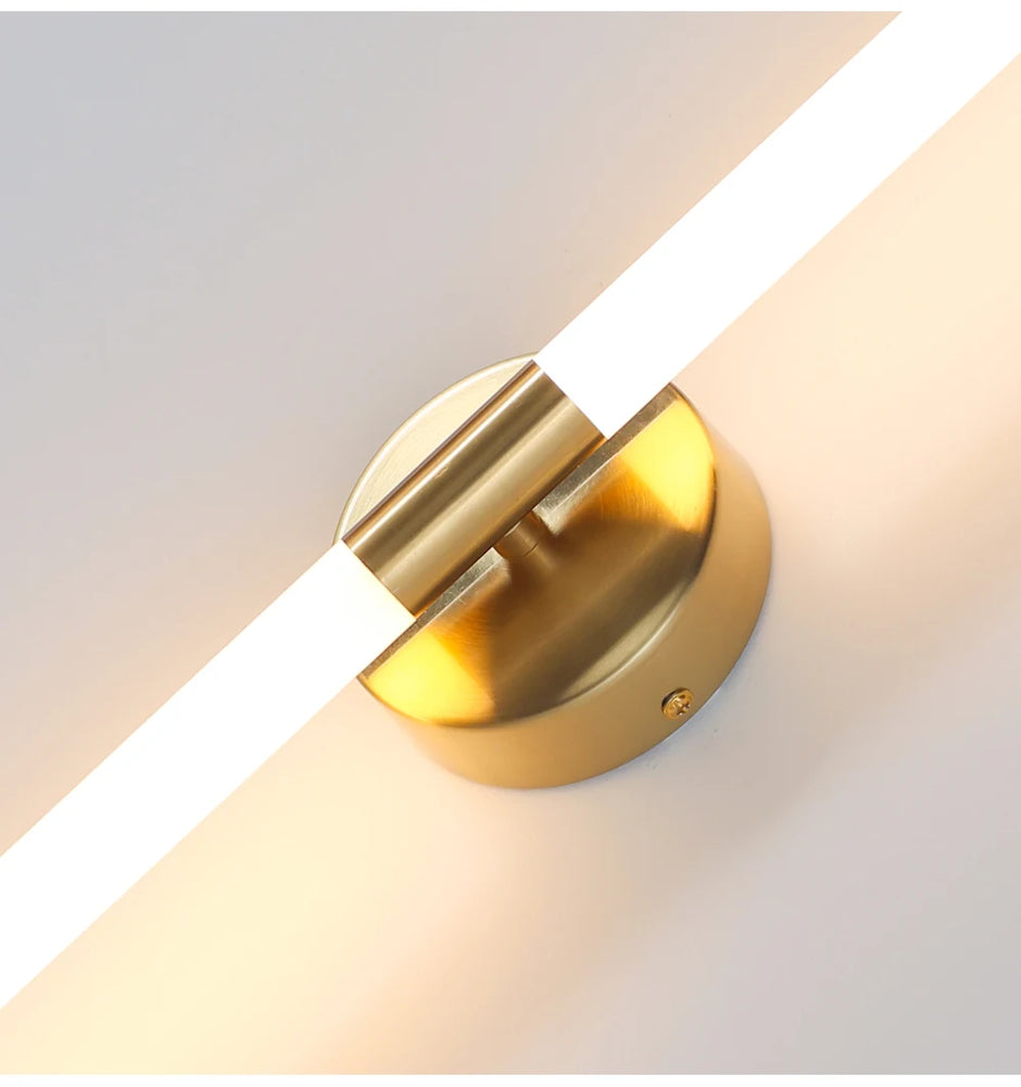 Designed Led Wall Lamp 400 550mm Wall Light Sconces Double Lampshade Up Down Bathroom Wall Lighting Fixture Golden Picture Light