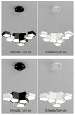 Nordic Designer Combination Honeycomb LED Indoor Ceiling Lamp,Remote Dimming Lustres Living Room Pendant Light Bedroom Decor
