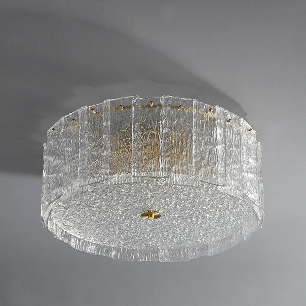 Glass ceiling lamp, bedroom lamp, American simple all-copper study restaurant glass ceiling lamp