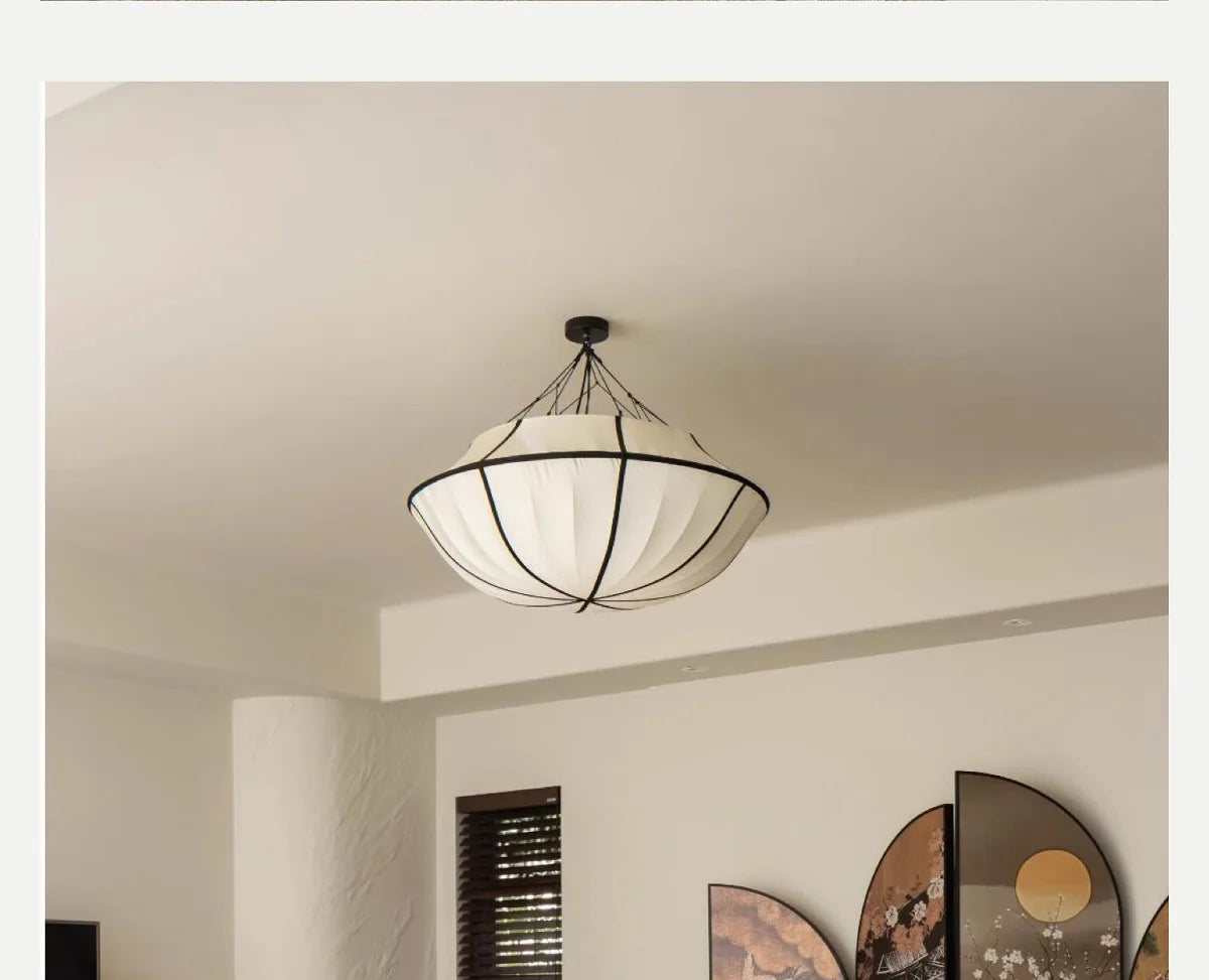 Japanese silk pendant light Art Decor Oi Soi ufo umbrella lamp LED chinese lantern Living Room Study office unique bedroom light