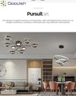 Modern Luxury Nordic Style Aluminum Circle Shaped LED Pendant Light Art Creative Lamp for Living Room Home Decoration Chandelier
