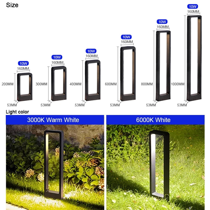60Cm 80cm Waterproof Solar Garden Light Landscape Passage Highlighting Modern Light Emitting Diode Bollards Light