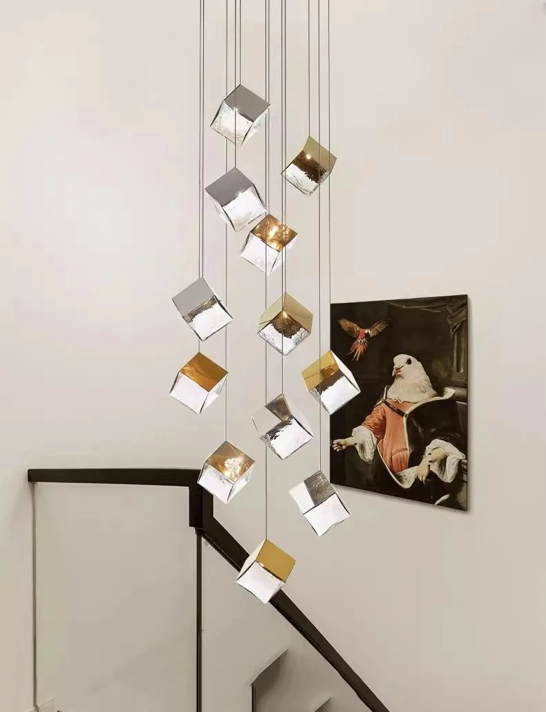 Nordic home decoration, stair chandelier, living room and dining room Pendant lights, ceiling light, indoor lighting