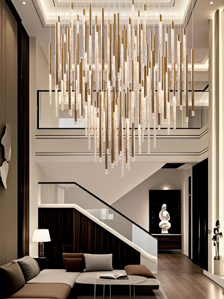 Hotel lobby LED Chandelier Villa hall Living room Crystal Chandeliers Customable High Ceilings Chandelier