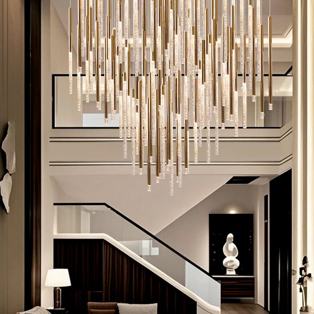 Hotel lobby LED Chandelier Villa hall Living room Crystal Chandeliers Customable High Ceilings Chandelier
