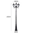 (H≈2.3M)Courtyard Street Lamp Community High Pole Lamp Outdoor Waterproof Lawn Lamp Villa Outdoor Retro Courtyard Lamp Landscape