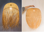 Southeast Asian Individuality Hand Woven Bamboo Chandelier Chinese Lamps Tea Room Restaurant Hotel Artistic Modeling Lampshade