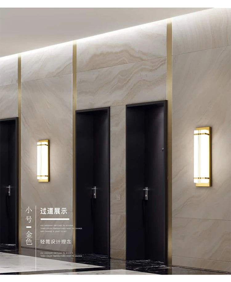 Outdoor wall lamp waterproof wall lamp Internet celebrity creative balcony aisle stairs bedroom living room new Chinese