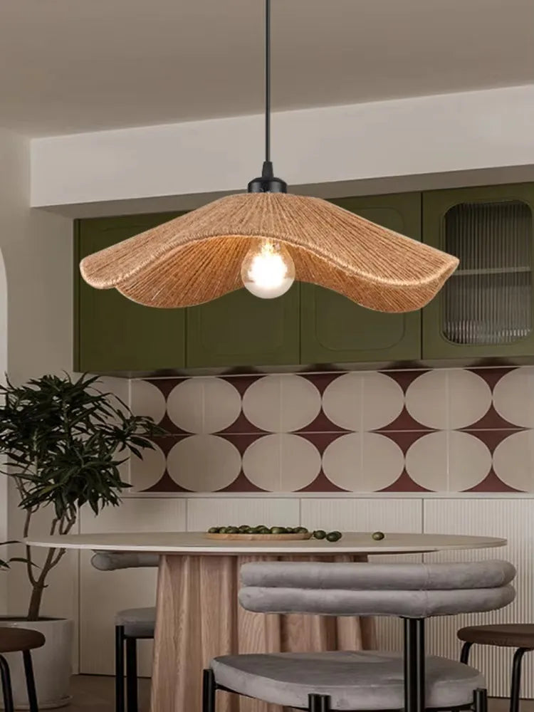 2025 Handmade Woven Restaurant Pendant Light Hemp Rope Light Bedroom Light Restaurant Japanese Style Room Decoration Pendant Lig