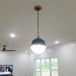 Retro Restaurant Dining Table Single Head Iron Pot Lid Lampshade Industrial Style Store Art Deco LED Round Chandelier