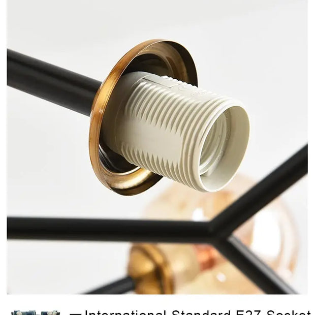 Nordic Glass Ball Lamp Modern Led Ceiling Chandelier Living Room Bedroom Kitchen Dining Room Home Decor Pendant Light Fixture