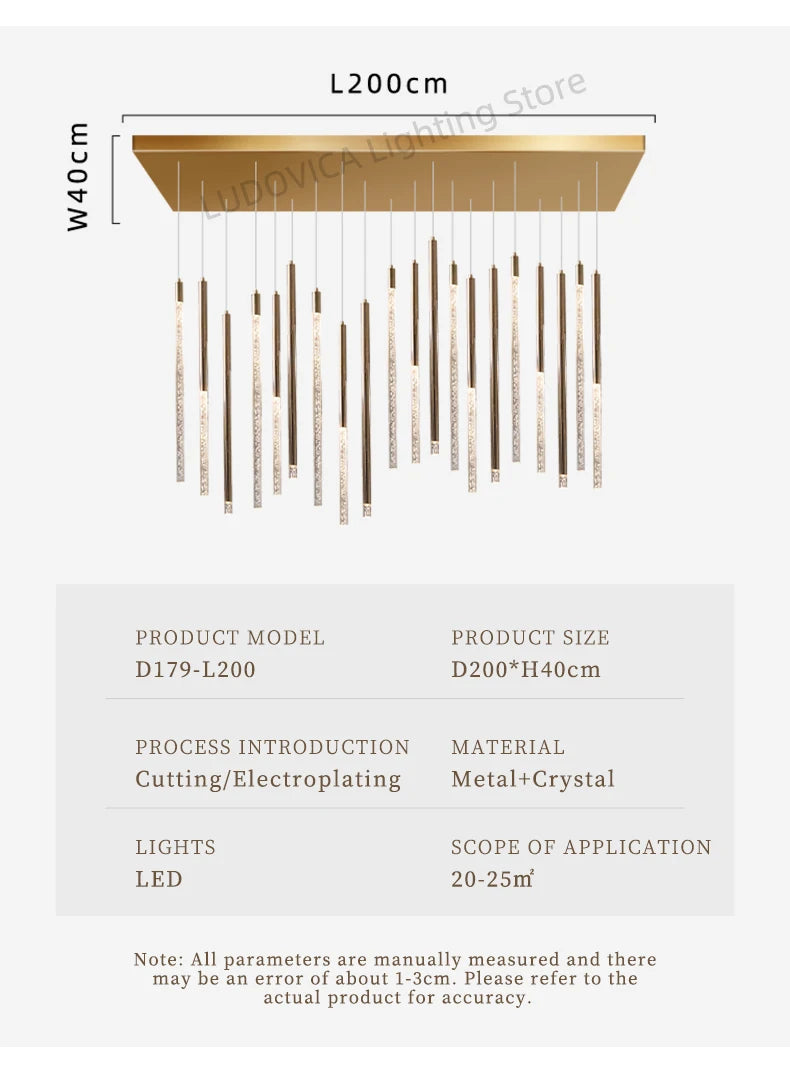 Hotel lobby LED Chandelier Villa hall Living room Crystal Chandeliers Customable High Ceilings Chandelier