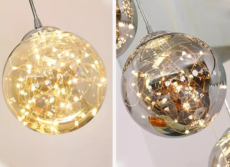 New models Nordic Home Decoration Stair Chandelier Living room and Dining room Pendant Lights Ceiling light indoor Lighting