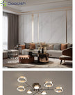 Modern Luxury Nordic Style Aluminum Circle Shaped LED Pendant Light Art Creative Lamp for Living Room Home Decoration Chandelier