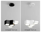 Nordic Designer Combination Honeycomb LED Indoor Ceiling Lamp,Remote Dimming Lustres Living Room Pendant Light Bedroom Decor