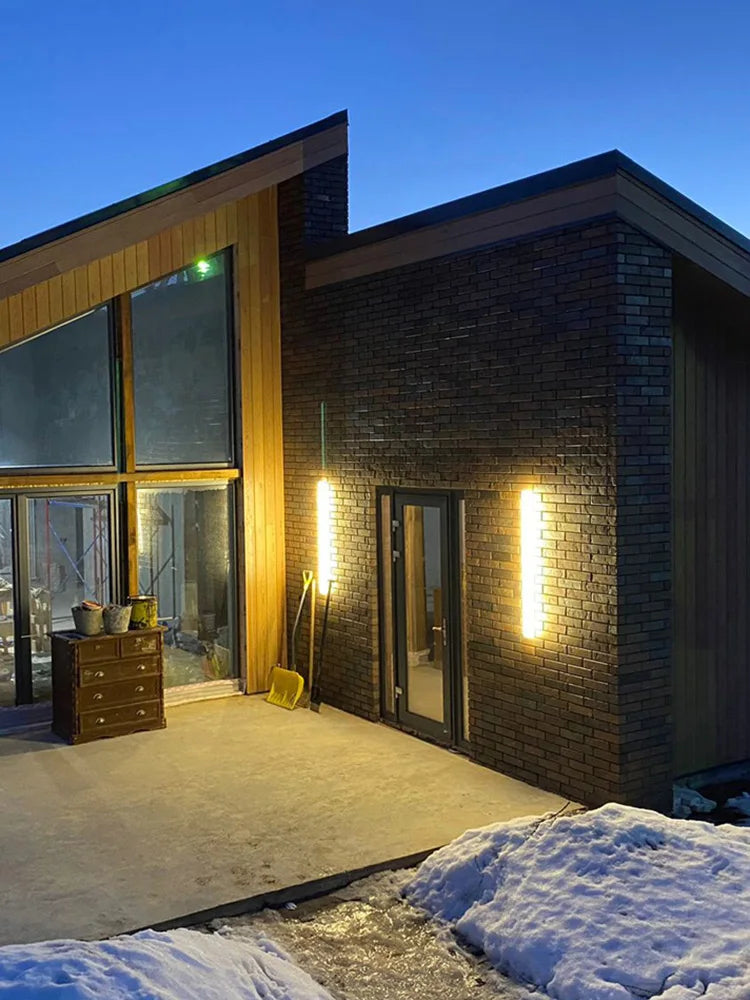 IP65 waterproof wall lamp minimalist led outdoor wall lamp black balcony terrace outdoor wall villa garden wall washer lamp