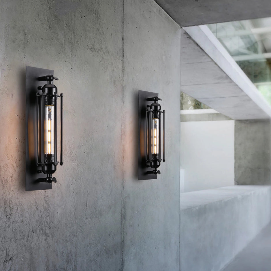 Retro Industrial Iron Wall Light Corridor Staircase Restaurant Loft Wall Sconce Bedroom Bedside Lamp Home Decor Indoor Lighting