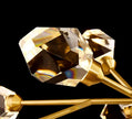 All-copper Molecular Long Crystal Chandelier Light Luxury Creative Post-modern Atmosphere Living Room LED Pendant Lights
