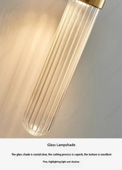 European-style New LED Glass Wall Lamp Living Room Corridor Stairs Study Bedroom Bedside Decorative Lighting