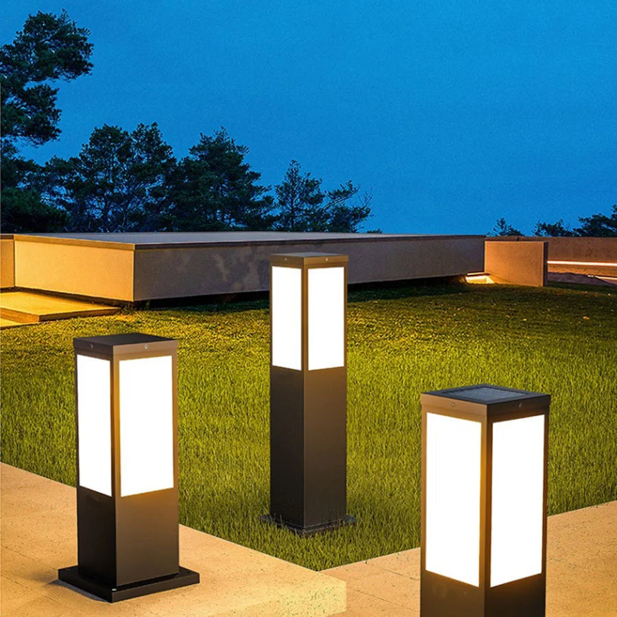 E27 Outdoor Path Light 40/60/80CM Pathway Post Light Waterproof Landscape LED Bollard Lighting Garden Backyard Lantern Lawn Lamp