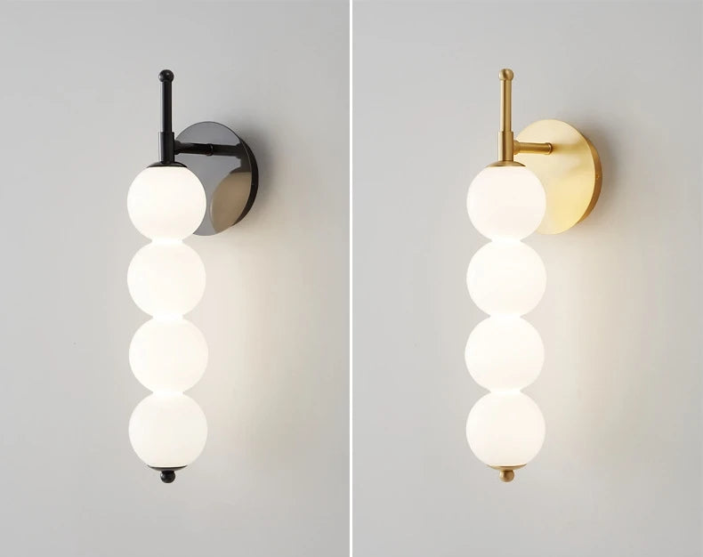 Nordic Wind Gourd Wall Lamp Minimalist LED Milky White Light For Living Room Study Bedroom Bedside Home Decoration Light Fixture