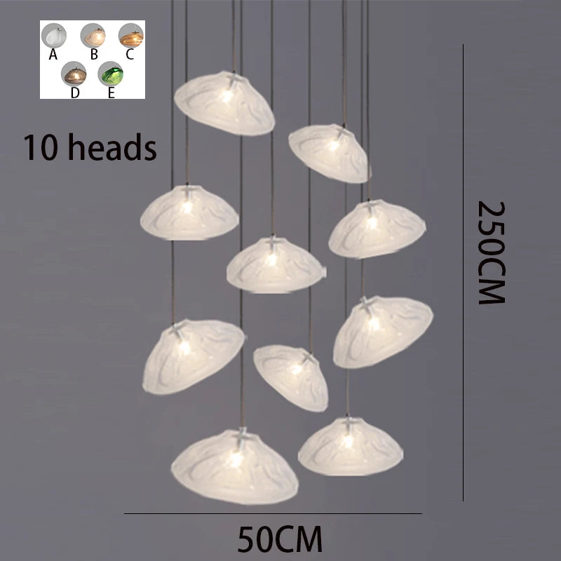 Nordic home decoration, stair chandelier, living room and dining room Pendant lights, ceiling light, indoor lighting