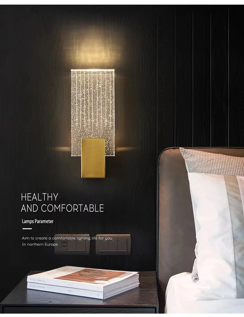 Modern Bubble Crystal LED Wall Lamps Bathroom Dresser Living Room Bedroom Mirror Wall Sconces Indoor Decoration Lighting Lustres