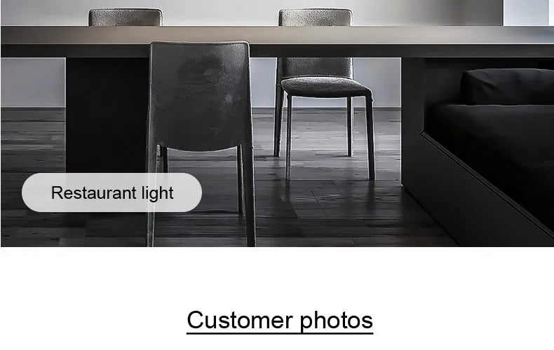 2026 LED Square Pendant Light For Dining Room Bedroom Living Room Home Loft Decor Modern Black Aluminum Hanging Lamp
