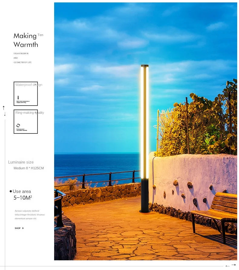 Home garden street lamp, road body with AC power supply, for landscape floodlighting