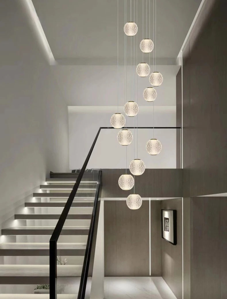 Modern Stair chandelier Pendant lights indoor lighting Ceiling lamp hanging light led Chandeliers for living room indoor lightin