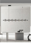 Modern Hanging Led Pendant Lights For Dining Room Kitchen Island long Bar Chandeliers decoration home decor Black light fixtures