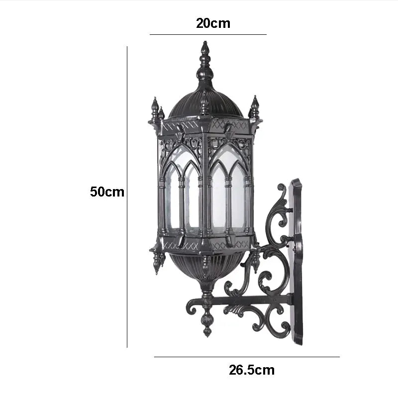Outdoor Super Bright Wall Lamp Aisle European Style Garden Wall Lamp Waterproof Simple Retro Villa Balcony Corridor Wall Lamp