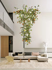 Living room chandelier ginkgo leaf branch lamp duplex floor villa stairs dining room lamp