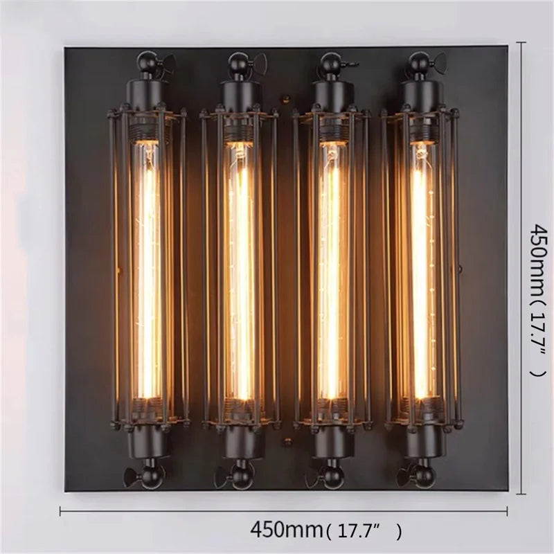 WPD Indoor Wall Lamps Fixtures LED Black Light Classical Lighting Loft  Sconces for Home Bar Cafe