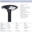 Solar Street Light 300W 400W 500W Waterproof Yard Lamp PIR Motion Sensor Garden Outdoor UFO Lighting with Remote