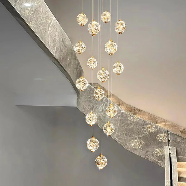 Modern home decoration crystal chandelier, stair Pendant lamp, living room Pendant lights, interior lighting