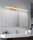 Modern Gold Copper Wall Light Rotatable Mirror Bathroom Bedroom Sconce Brass Simple Lamp GN421TN