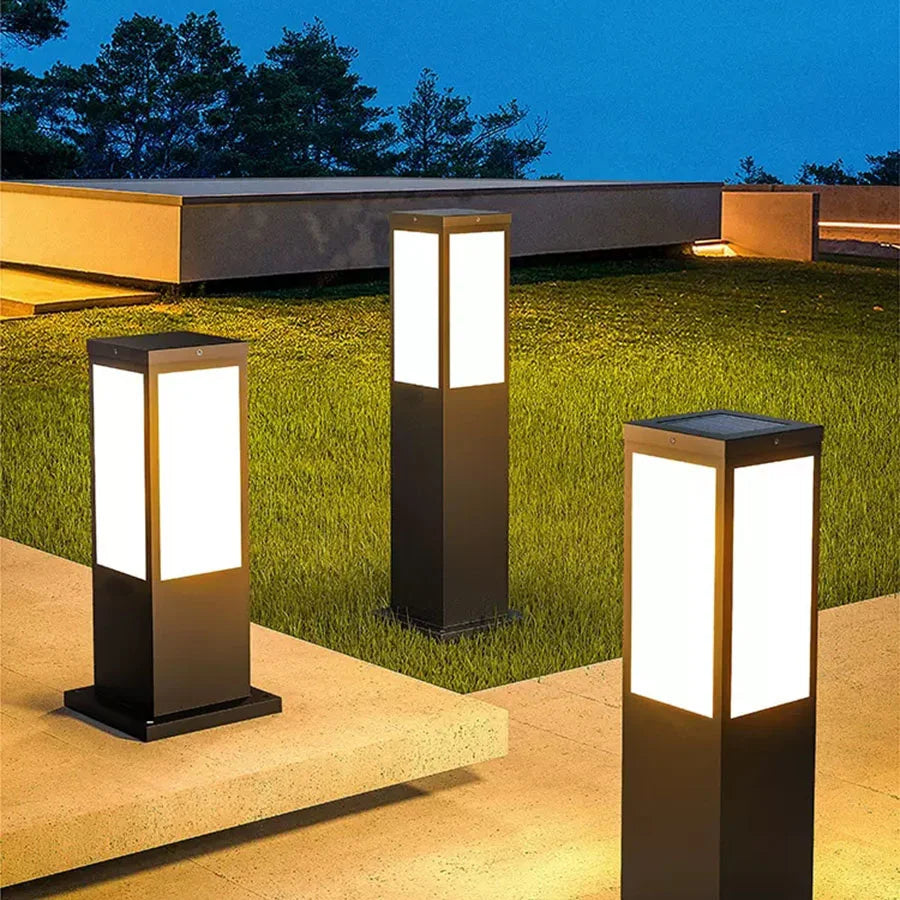 E27 Outdoor Path Light 40/60/80CM Pathway Post Light Waterproof Landscape LED Bollard Lighting Garden Backyard Lantern Lawn Lamp