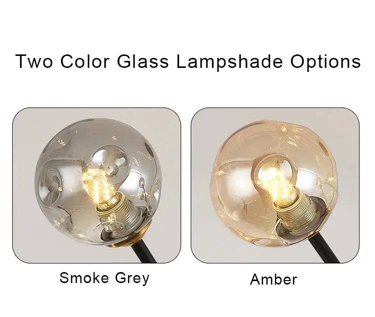 LED Glass Ball Chandelier Pendant Light for Indoor Decorative Lighting - Living Room Bedroom Dining Room