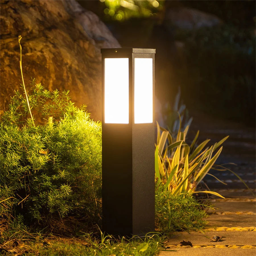 E27 Outdoor Path Light 40/60/80CM Pathway Post Light Waterproof Landscape LED Bollard Lighting Garden Backyard Lantern Lawn Lamp