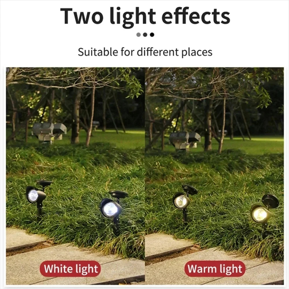 Outdoor Led Solar Spotlight Garden Lights Landscape Decoration IP65 Waterproof for Lawn Courtyard Pathway Tree Separately Lamp