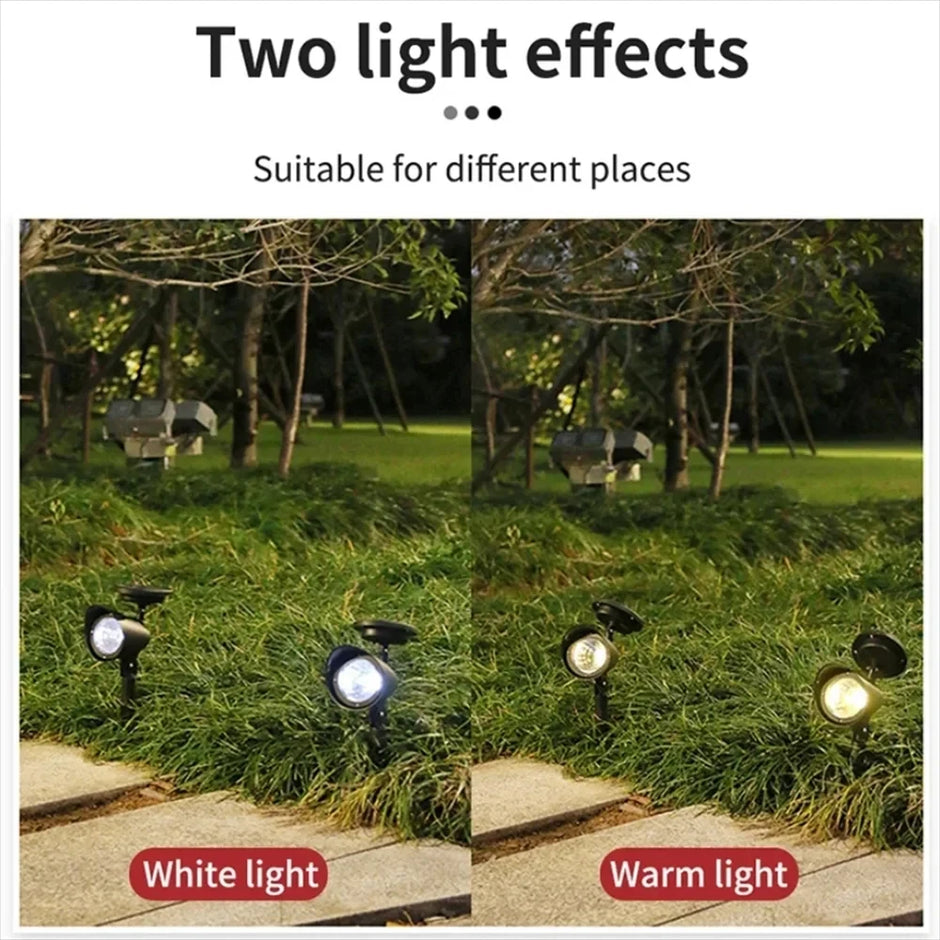 Outdoor Led Solar Spotlight Garden Lights Landscape Decoration IP65 Waterproof for Lawn Courtyard Pathway Tree Separately Lamp
