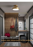 Modern LED Ceiling Light Copper Lamp For Bedroom Living Room Light Nordic Round Gold Black Entryway Corridor Aisle Decor Fixture